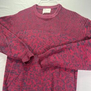 Vintage Arrow Brigade Sweater Mens Large Acrylic Pullover Knit Grandpa True Red